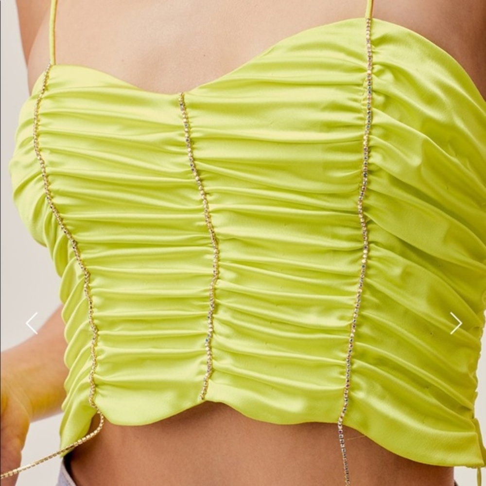 For Love and Lemons Meringue Shirred Top -